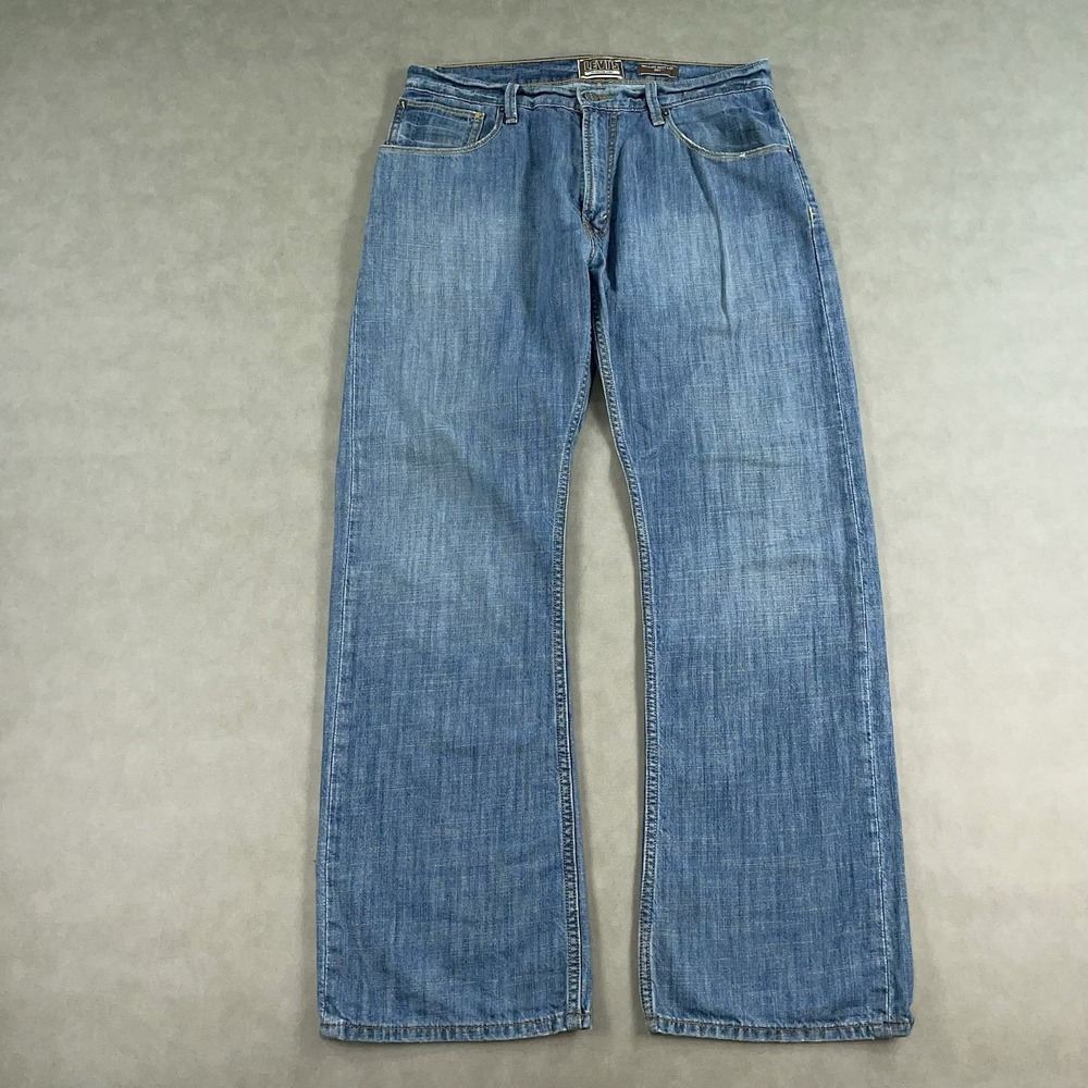 VTG Levis 557 Bootcut Jeans Men 34x32 Denim Blue Relaxed Baggy Y2K Grunge Faded